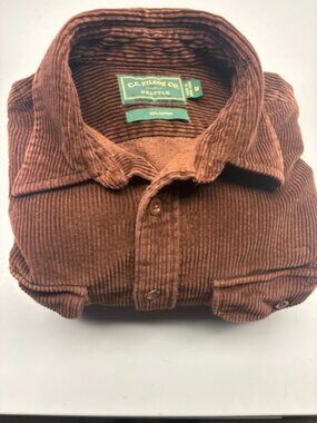 FILSON 6-WALE CORDUROY SHIRT BROWN M Excellent Condition